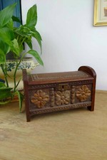 Small Breton Chest Style Wooden Box - Good Condition