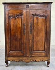 Antique 19th Century French Provincial Louis XV Style Carved Armoire