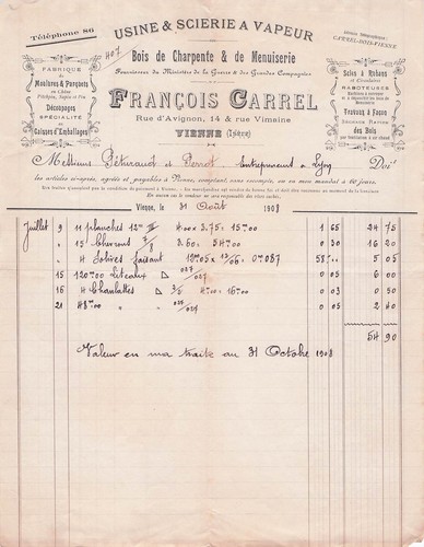 Vienne scierie carrel 1908 - carrel,
