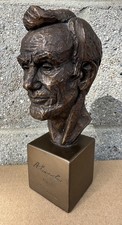 President Abraham Lincoln Bronze Bust Sculpture by Leo Cherne 8" Museum Replica