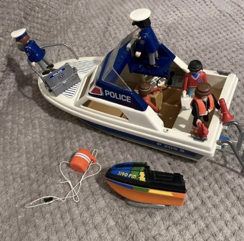 Playmobil bateau police ancien - bateau,