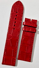Sangle Original Franck Muller Alligator Rouge mm22.5x22 Plat Cousu Main