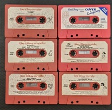 6 Mixed Walt Disney Storyteller Read Along Cassette Tapes *Untested AS-IS*