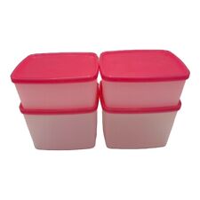 Tupperware Square Round Freezer Safe Containers 400 ml, 800 ml NOS Set of 4