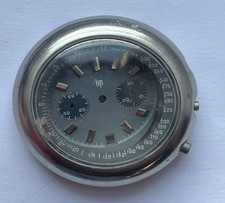 BOITIER ACIER + LUNETTE + CADRAN MONTRE CHRONOGRAPH MARQUE LIP MÉCANIQUE R873.