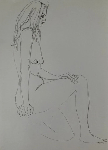 Très beau dessin féminin - très, nu