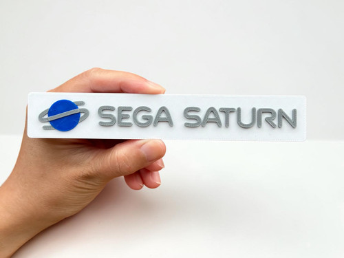 Plaque logo sega saturn 3d - sega,