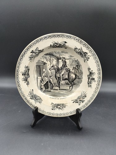 Assiette xixe sujets - assiette,