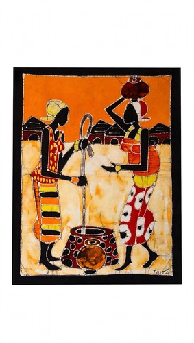Tableau batik africain - tableau,
