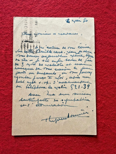 Cq68 carte postale - cq68-carte, autographe