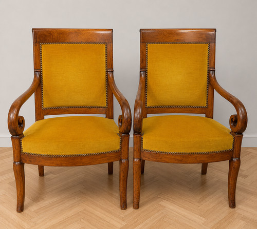 Paire fauteuils époque - de,