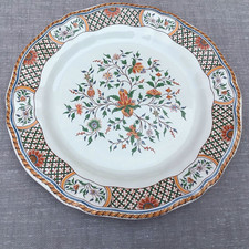 Assiette plate GIEN Décor floral  au SAINFOIN de ROUEN  Diam. 26 cm