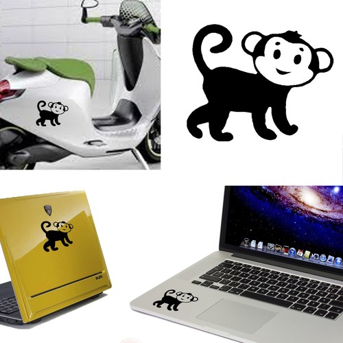 Petit monocycle autocollant - petit,