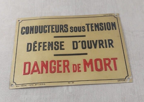 Ancienne plaque tôle - en,