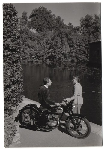 Photographie moto dkw paire - photographie,