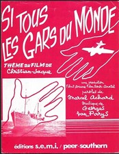 Partition de Musique du Film Si tous les gars du monde 1956 Music Sheet 4 pages