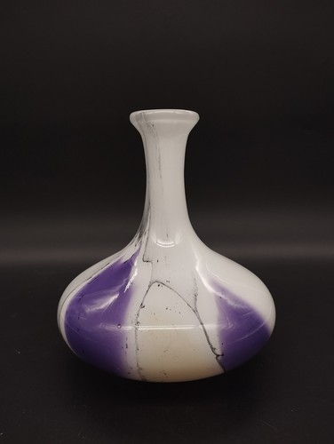 Handcrafted blown glass vase - handcrafted,