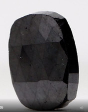 7.5 MM 1+Carat Oval Cut Diamond Black Color Checker cut Diamond Natural diamond