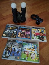 PS MOVE PS3 - 5 jeux + 2 manettes move + station de charge + caméra