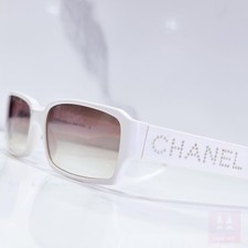 Chanel 5060 B Vintage Sunglasses Bezel Glasses Y2k Shades Rimless White Sunnies
