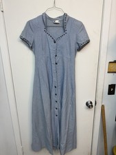 vintage miller stockman western dress blue medium