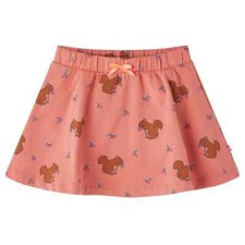 Jupe pour Enfants Jupette Vêtement Tout-petits Imprimé Écureuils Rose Vieux 128 