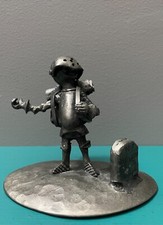 Etain Pewter France Michel Laude Warrior Battle Marignan 1515 Tombstone Figurine