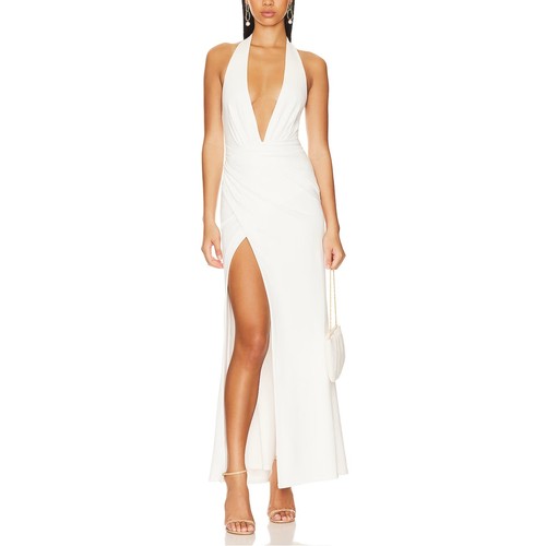 Nbd white halter gown large - nbd,