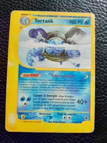 Carte pokémon tortank - carte, 37/165