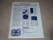 Celestion Ditton 33,15XR,UL6 Speaker Ad,1975,Full Info