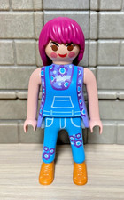 Playmobil character woman overalls basketball t-shirt 21C for custom rare vintage