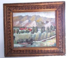 OLD OIL ON CANVAS "LANDSCAPE"
