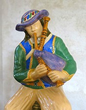 JOUEUR de BINIOU, cornemuse,QUIMPER, PORQUIER BEAU, SUPERBE & EXCEPTIONNEL, 1932