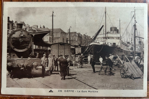 Cpa dieppe gare maritime - cpa,