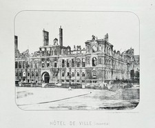PARIS (75) - "HÔTEL DE VILLE (fired), right side".