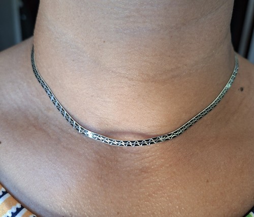 Collier chaîne argent - en,