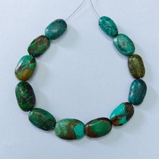 Perles ovales turquoise