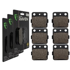 3 Kit plaquettes frein Av G, Av D et Ar Pour Yamaha YFM Raptor 350  de 2004 à 20