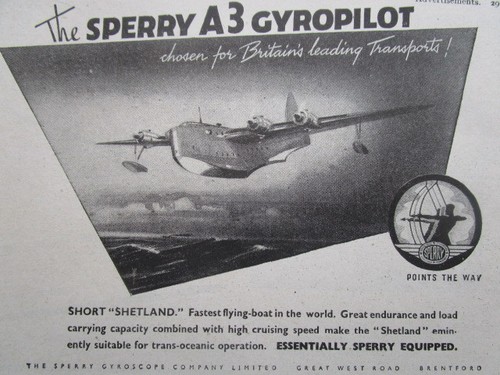 1946 pub sperry gyroscope - sperry, a3