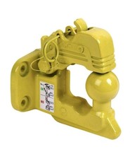 Crochet Boule attelage Mixte 3500Kg Remorque 4 Trous Jaune , livré avec visserie