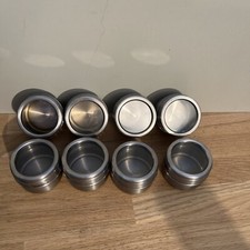 Lot De 8 Pots À Épices Boîtes Métalliques Aimantées Pour Frigo