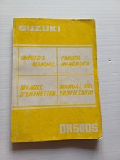 Suzuki DR 500 S 1982-83 Service Manual Maintenance Manual Original Instruction Booklet