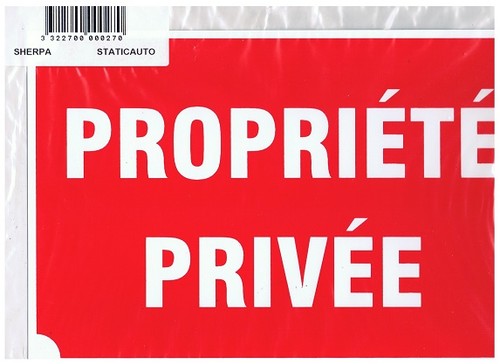Panneau pvc propriete - panneau, privee