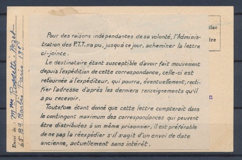 Prisonnier guerre fm - cp,