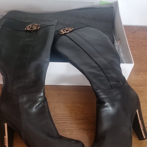Guess bottes femme noires cuir - bottes,