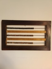 Antique Wooden Billiard Point Counting Abacus, Early 20th Century.