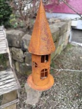 Niveau à oiseaux en rouille noble rond à suspendre mangeoire nichoir à oiseau...