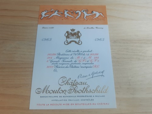 étiquette vin chateau - , mouton