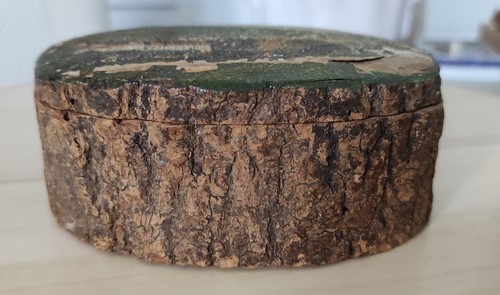 Coffret ancien rond tronc - coffret,