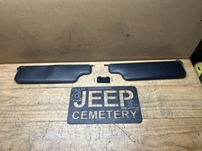 84-90 Jeep Cherokee XJ Comanche MJ BLACK Vinyl Longer Style Sun Visors Visor